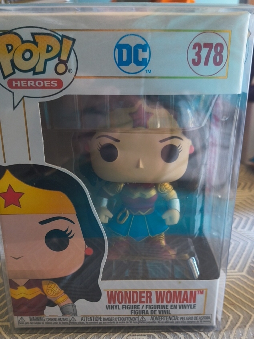 Funko Wonder Woman Figure in Blue and Gold